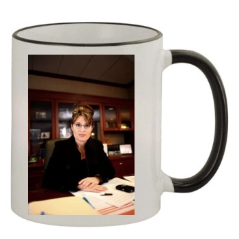 Sarah Palin 11oz Colored Rim & Handle Mug