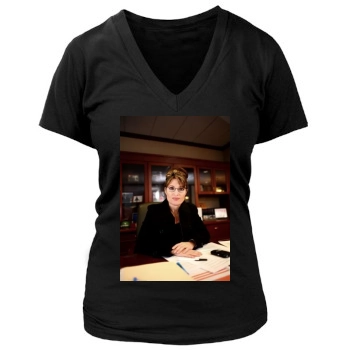 Sarah Palin Women's Deep V-Neck TShirt