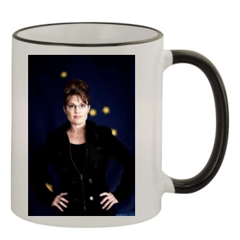 Sarah Palin 11oz Colored Rim & Handle Mug