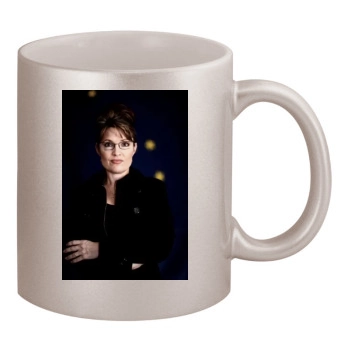 Sarah Palin 11oz Metallic Silver Mug