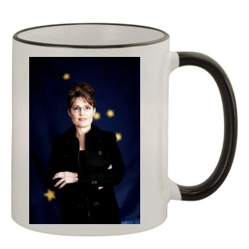 Sarah Palin 11oz Colored Rim & Handle Mug