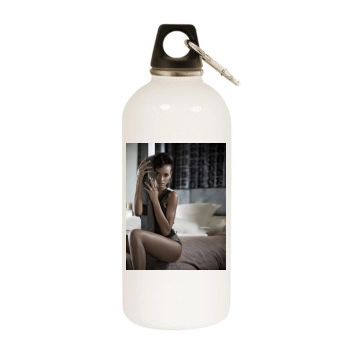 Selita Ebanks White Water Bottle With Carabiner