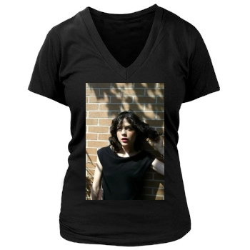 Selma Blair Women's Deep V-Neck TShirt