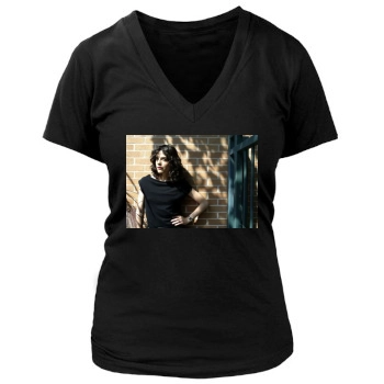 Selma Blair Women's Deep V-Neck TShirt