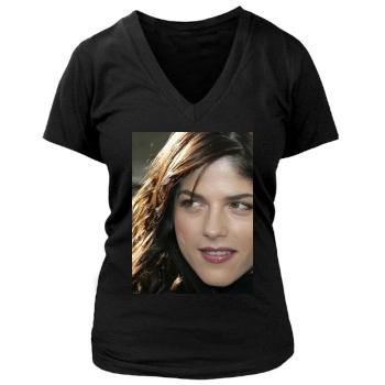 Selma Blair Women's Deep V-Neck TShirt