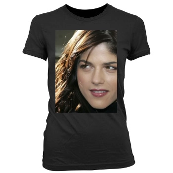 Selma Blair Women's Junior Cut Crewneck T-Shirt