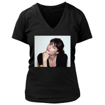 Selma Blair Women's Deep V-Neck TShirt