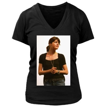 Selma Blair Women's Deep V-Neck TShirt