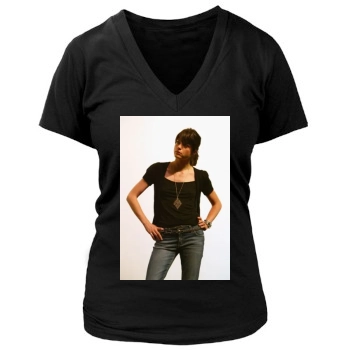 Selma Blair Women's Deep V-Neck TShirt