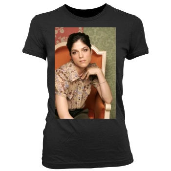 Selma Blair Women's Junior Cut Crewneck T-Shirt