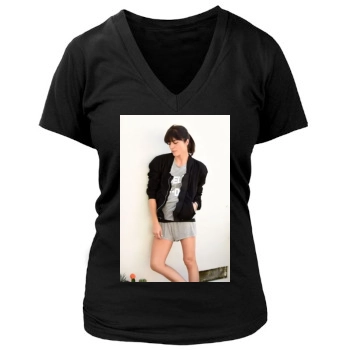 Selma Blair Women's Deep V-Neck TShirt