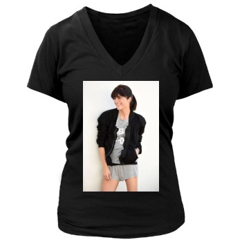 Selma Blair Women's Deep V-Neck TShirt