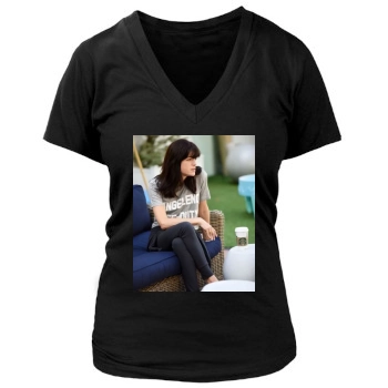 Selma Blair Women's Deep V-Neck TShirt