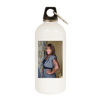 Serena Williams White Water Bottle With Carabiner