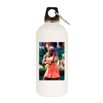 Serena Williams White Water Bottle With Carabiner