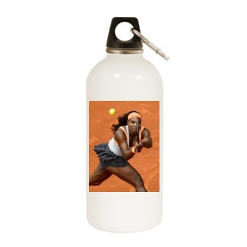 Serena Williams White Water Bottle With Carabiner