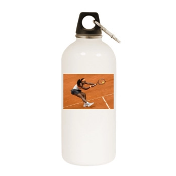 Serena Williams White Water Bottle With Carabiner