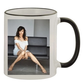 Famke Janssen 11oz Colored Rim & Handle Mug