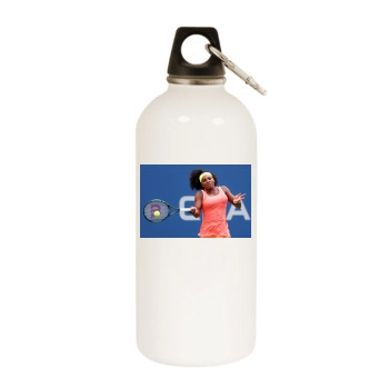 Serena Williams White Water Bottle With Carabiner