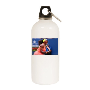 Serena Williams White Water Bottle With Carabiner