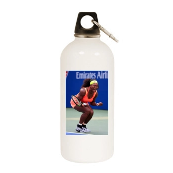 Serena Williams White Water Bottle With Carabiner