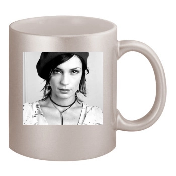 Famke Janssen 11oz Metallic Silver Mug