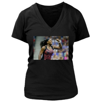 Serena Williams Women's Deep V-Neck TShirt