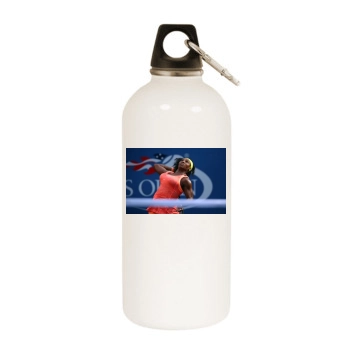 Serena Williams White Water Bottle With Carabiner