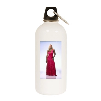 Serena Williams White Water Bottle With Carabiner