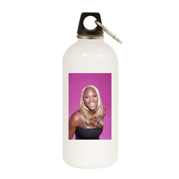 Serena Williams White Water Bottle With Carabiner