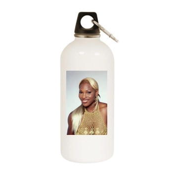 Serena Williams White Water Bottle With Carabiner