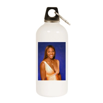 Serena Williams White Water Bottle With Carabiner