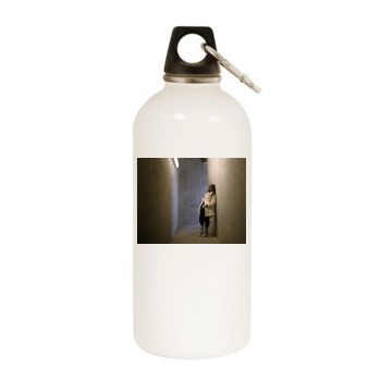 Serena Williams White Water Bottle With Carabiner