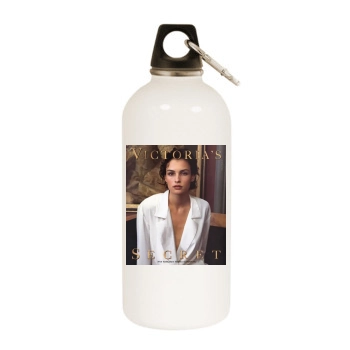 Famke Janssen White Water Bottle With Carabiner