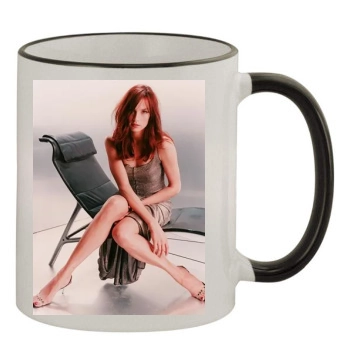 Famke Janssen 11oz Colored Rim & Handle Mug