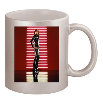 Famke Janssen 11oz Metallic Silver Mug