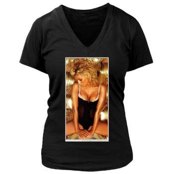 Federica Fontana Women's Deep V-Neck TShirt