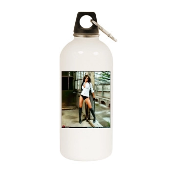 Federica Ridolfi White Water Bottle With Carabiner