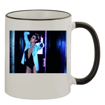 Shalom Harlow 11oz Colored Rim & Handle Mug