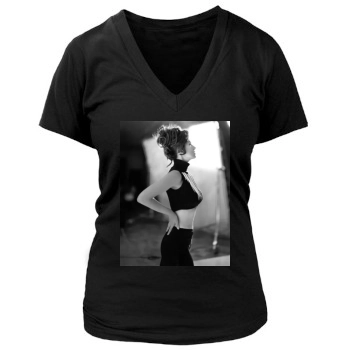 Shania Twain Women's Deep V-Neck TShirt