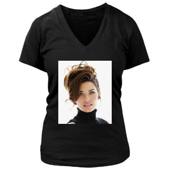 Shania Twain Women's Deep V-Neck TShirt