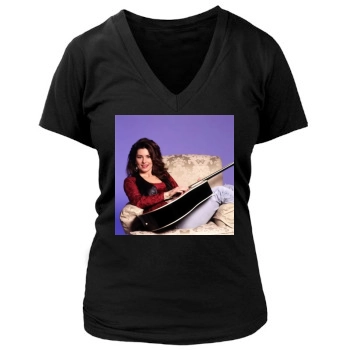 Shania Twain Women's Deep V-Neck TShirt