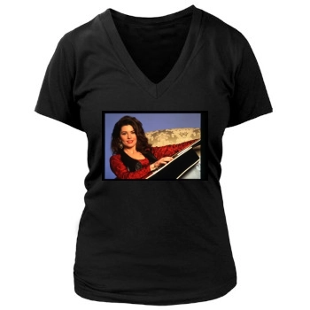 Shania Twain Women's Deep V-Neck TShirt