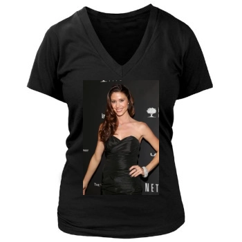 Shannon Elizabeth Women's Deep V-Neck TShirt