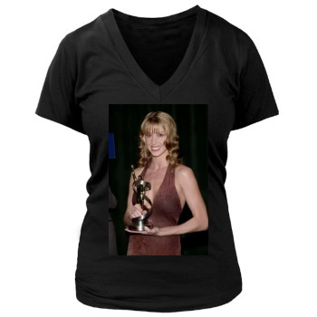 Shannon Elizabeth Women's Deep V-Neck TShirt