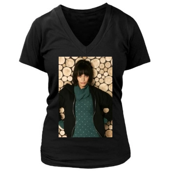 Shannyn Sossamon Women's Deep V-Neck TShirt