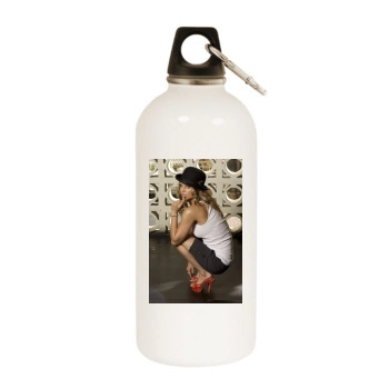 Fergie White Water Bottle With Carabiner