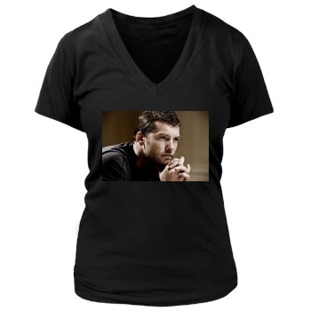 Sam Worthington Women's Deep V-Neck TShirt