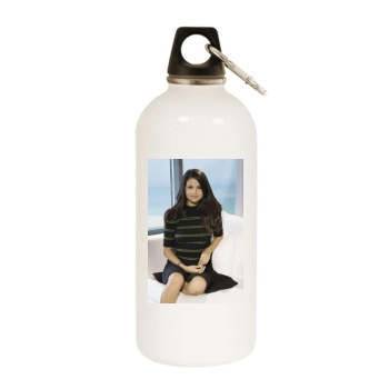 Selena Gomez White Water Bottle With Carabiner