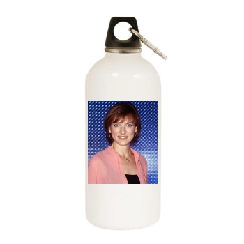 Fiona Bruce White Water Bottle With Carabiner